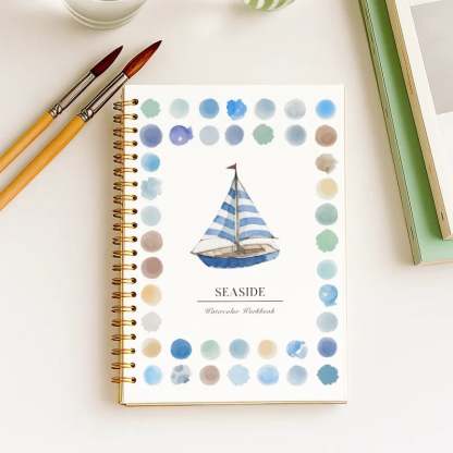 🔥LAST DAY SALE 60% OFF 🖼️Beginner-Friendly💕 Watercolor Workbook 🌱120 lb Recycled Paper - No Bleed Pages