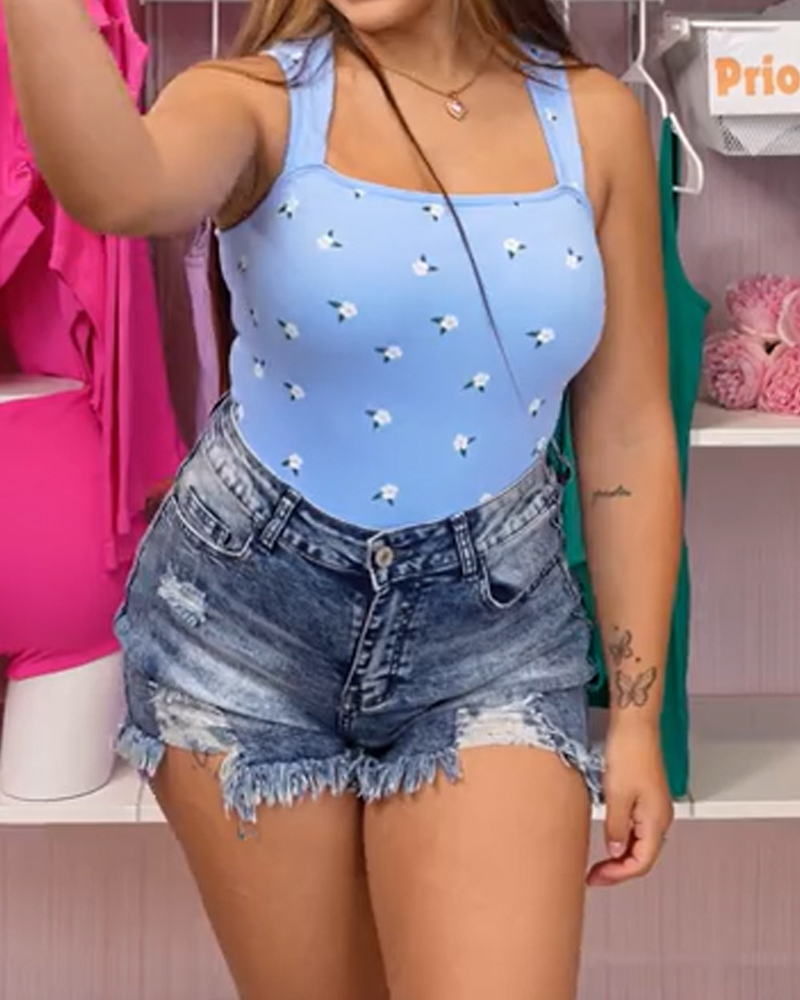 Printed Fashion Bodysuit