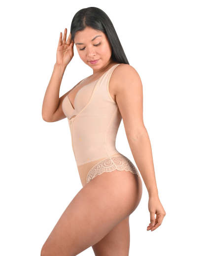 Women's Waist Trainer Bodysuit Tummy Control Breathable Corset Bodysuit