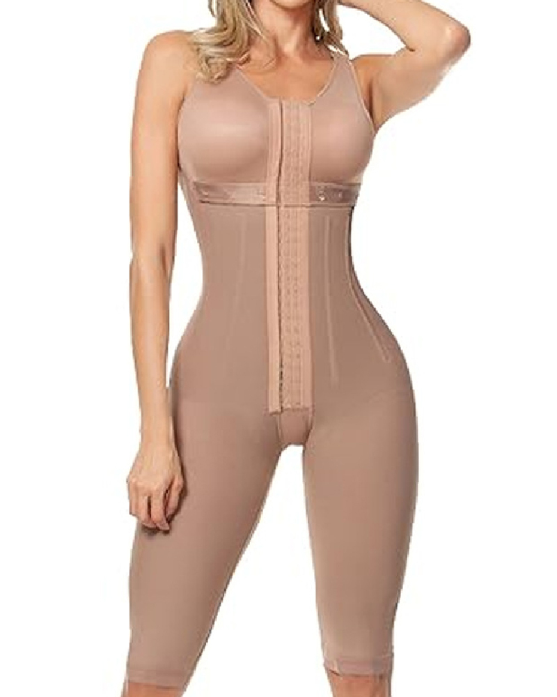 Women's High Compression Boned Tummy Control Fajas Thigh Post Surgery Shapewear