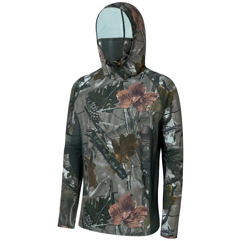 🔥 Ultimate Sun Shield Hunting Shirt – UPF 50+ Camo Hoodie with Built-In Mask for Fishing & Outdoor Use