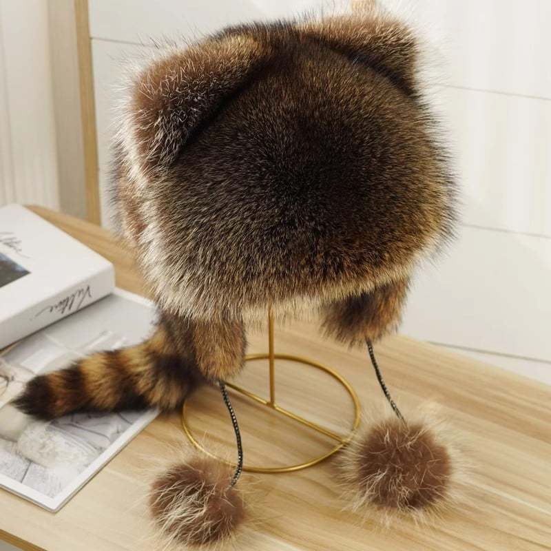 ❄️Winter Cute Raccoon Plush Hats