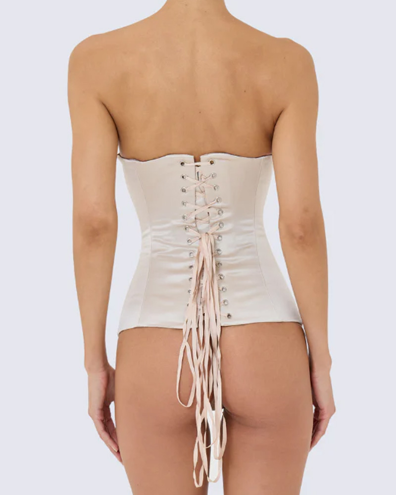 Temperament-Encasing Satin Corset