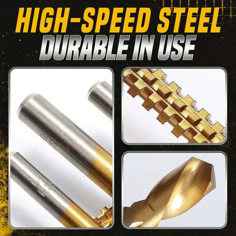 ⚙️ Twist Drill Bit Set – High-Speed Steel, Titanium-Coated & Multi-Material Ready 🧰
