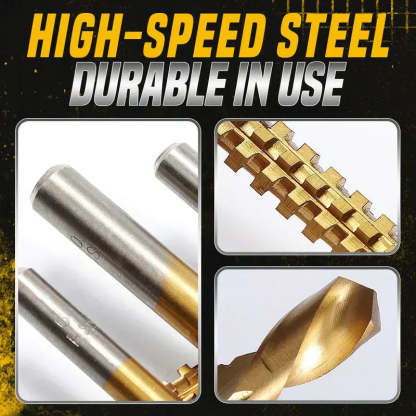 ⚙️ Twist Drill Bit Set – High-Speed Steel, Titanium-Coated & Multi-Material Ready 🧰