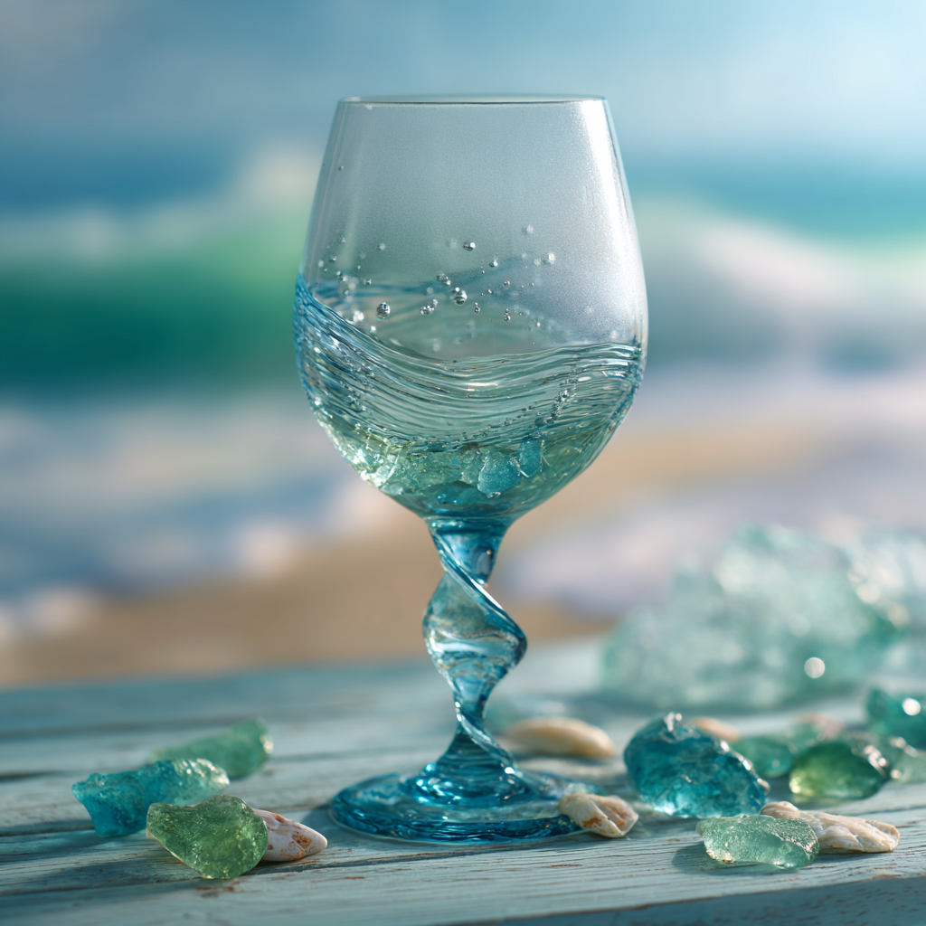 🔥Final Day Sale · From $7.98 Each🌊🍷 Ocean Wave Sea Glass Wine Glass