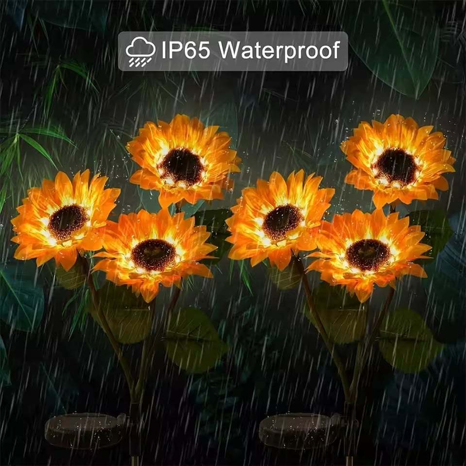 🌻Solar LED Sunflower Garden Lights, Realistic Night Glow for Yard, Lawn, Patio and Porch Decoration, Waterproof IP65