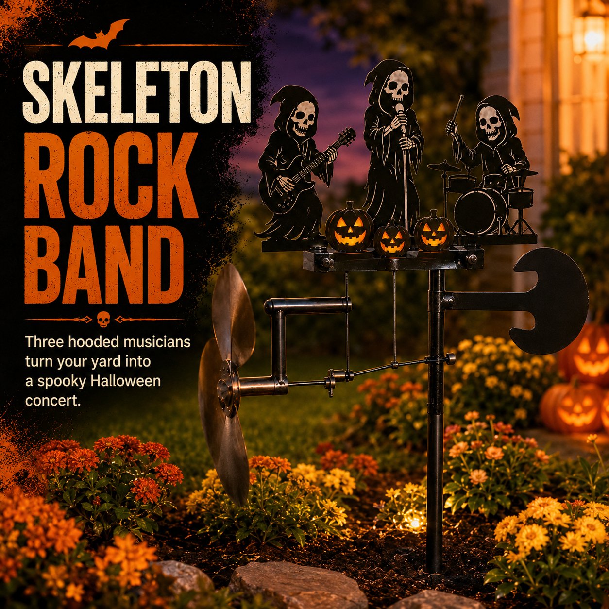 Guitarist singer and drummer skeleton band details