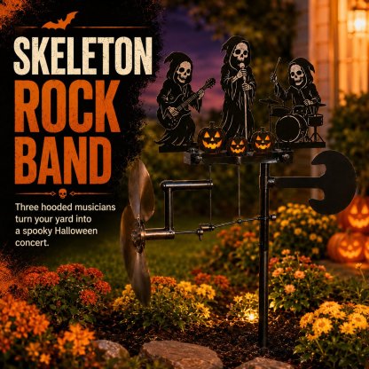 Halloween Reaper Rock Band Wind Spinner