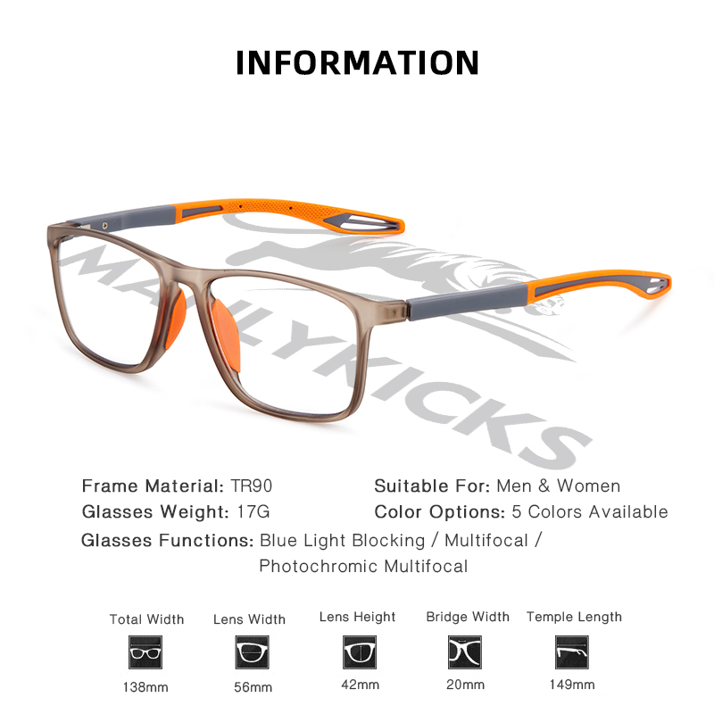 SPORTS TR SQUARE FRAME ULTRA-LIGHT ANTI-BLUE LIGHT READING GLASSES