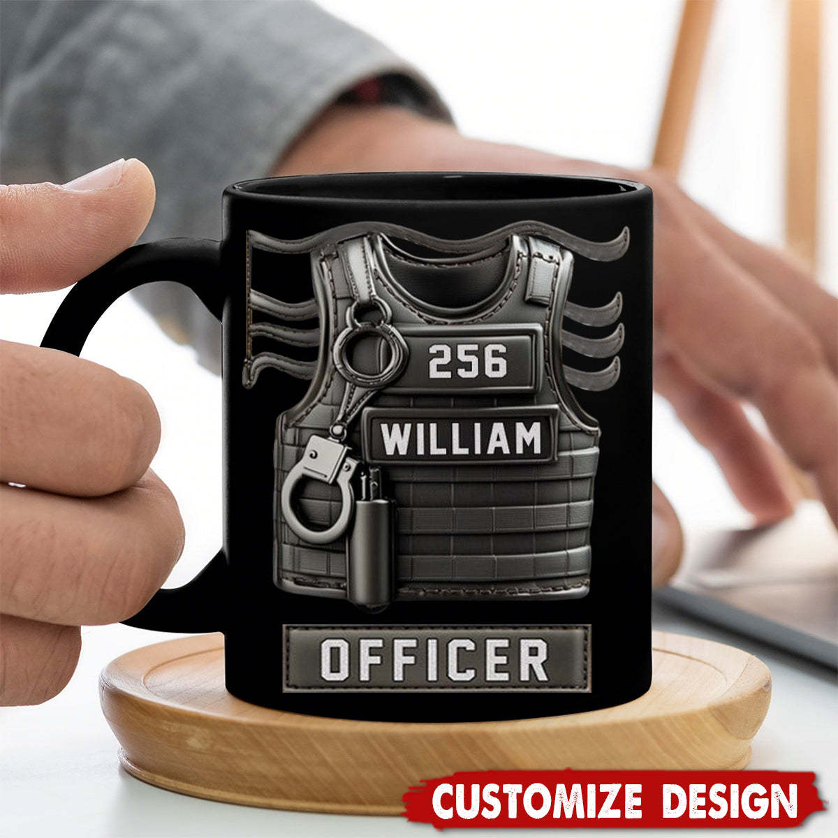 Serve And Protect - Personalized Police Officer Coffee Mug