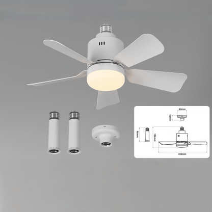 💡 Smart Plug-In Ceiling Fan Light – Remote-Controlled Airflow & Illumination Combo