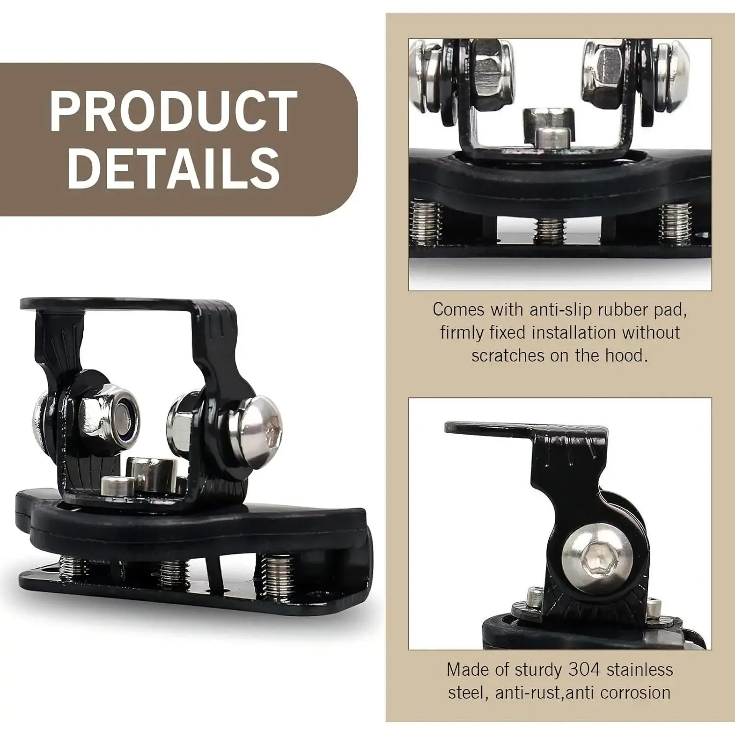 2PCS Heavy Duty Adjustable LED Light Bar Brackets