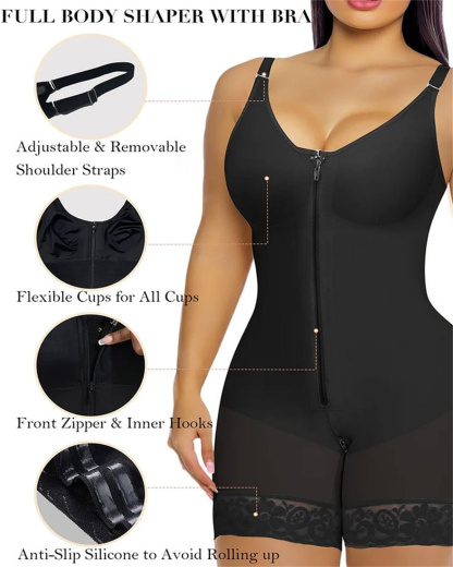 Postpartum Shapewear Women's Tummy Lifting Shapewear with Zipper Crotch