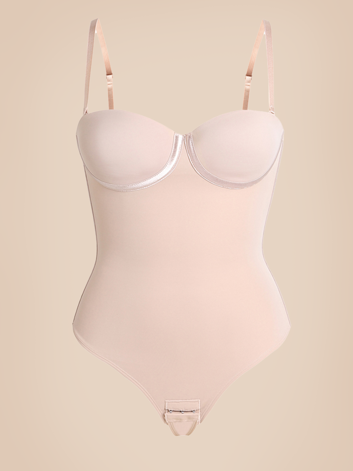 Back Lace-up Thong Seamless Shapewear Bodysuit