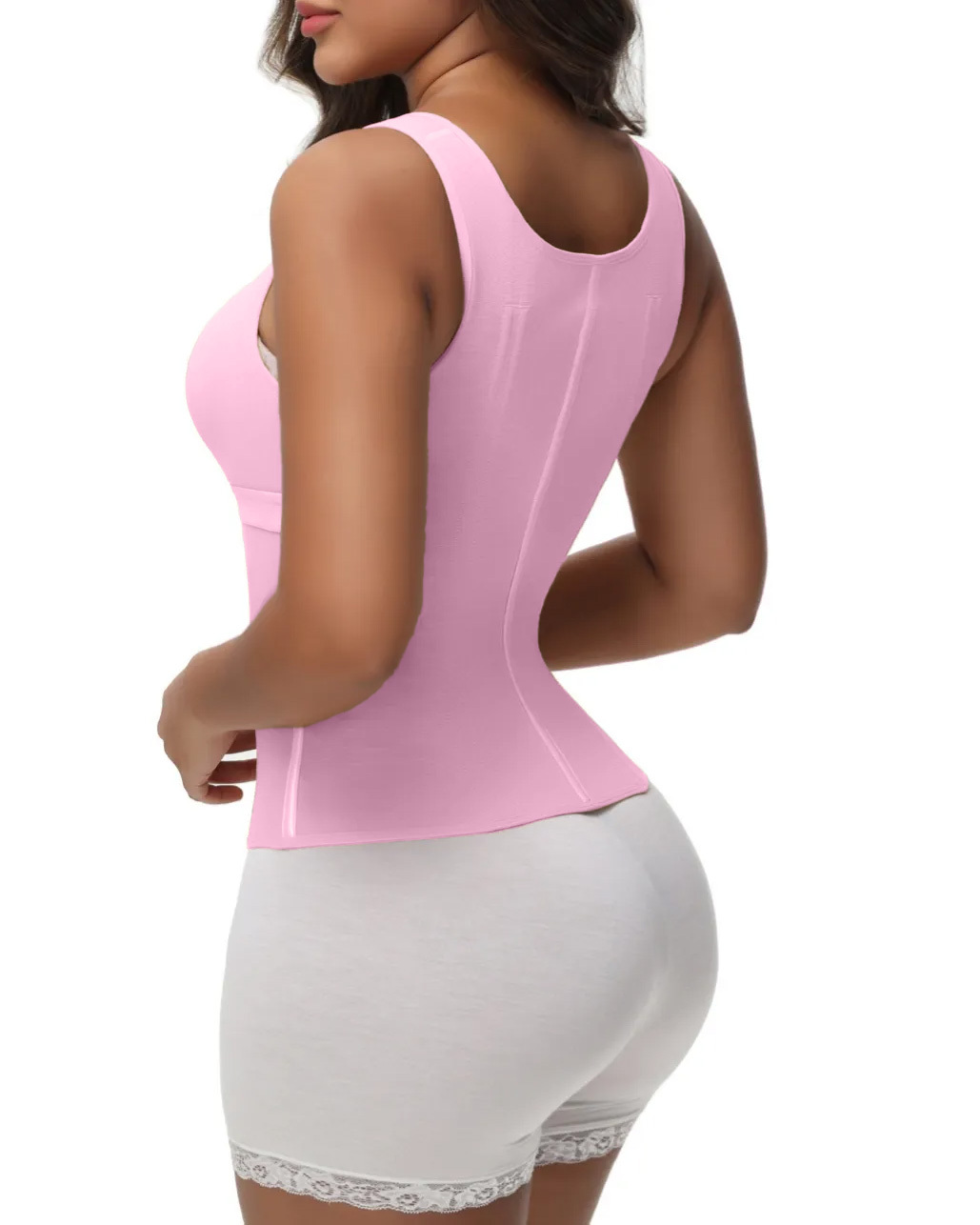 Extreme Latex Corset Waist Vest With Bra