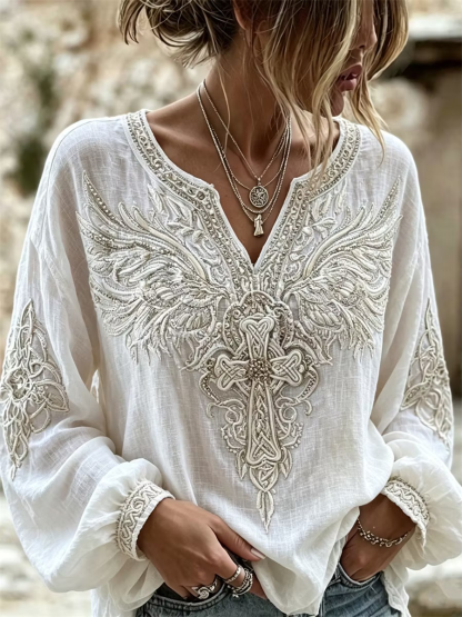Women'S Faith Printed Casual Round Neck Top