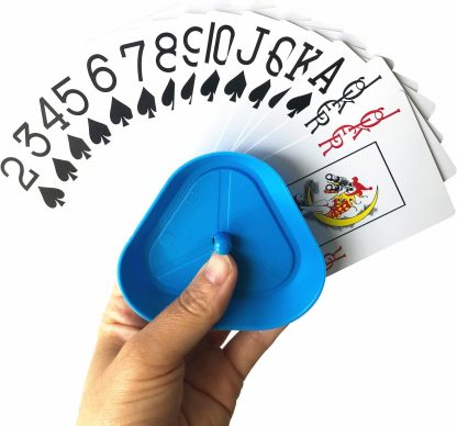 Yuanhe Playing Card Games Holder - 4Pack Little Hands Cards Tray for Kids, Seniors,Hands Free Cards Holders for Cards Game, Poker Parties, Family Card Game Nights