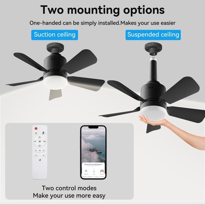 💡 Smart Plug-In Ceiling Fan Light – Remote-Controlled Airflow & Illumination Combo