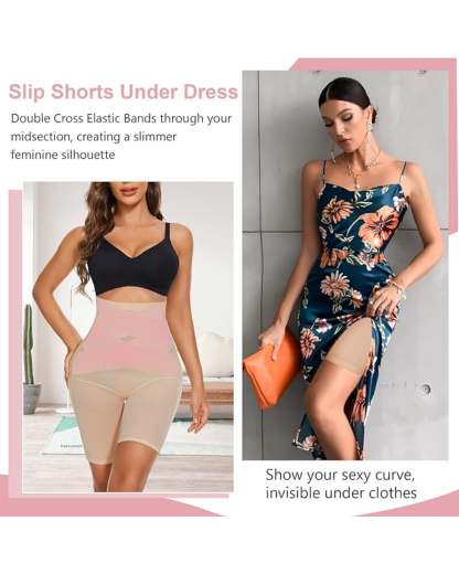 ??HUGE DISCOUNT!?Comfort High Waisted Body Shaper Shorts Seamless no Rolling Thigh Slimmer