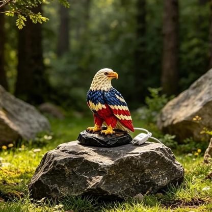 🔥Last day 54% OFF🦅 USA Patriotic Bald Eagle LED Lamp | Red White Blue Eagle Sculpture Night Light