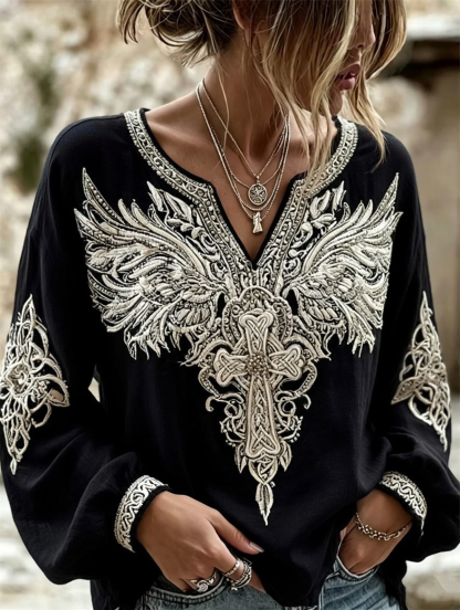Women'S Faith Printed Casual Round Neck Top