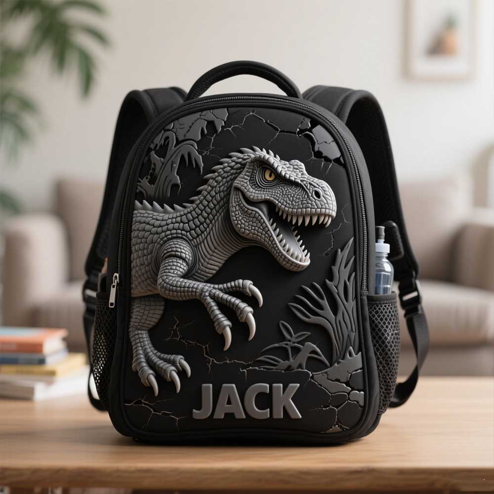 Personalized Dinosaur Themed School Bag