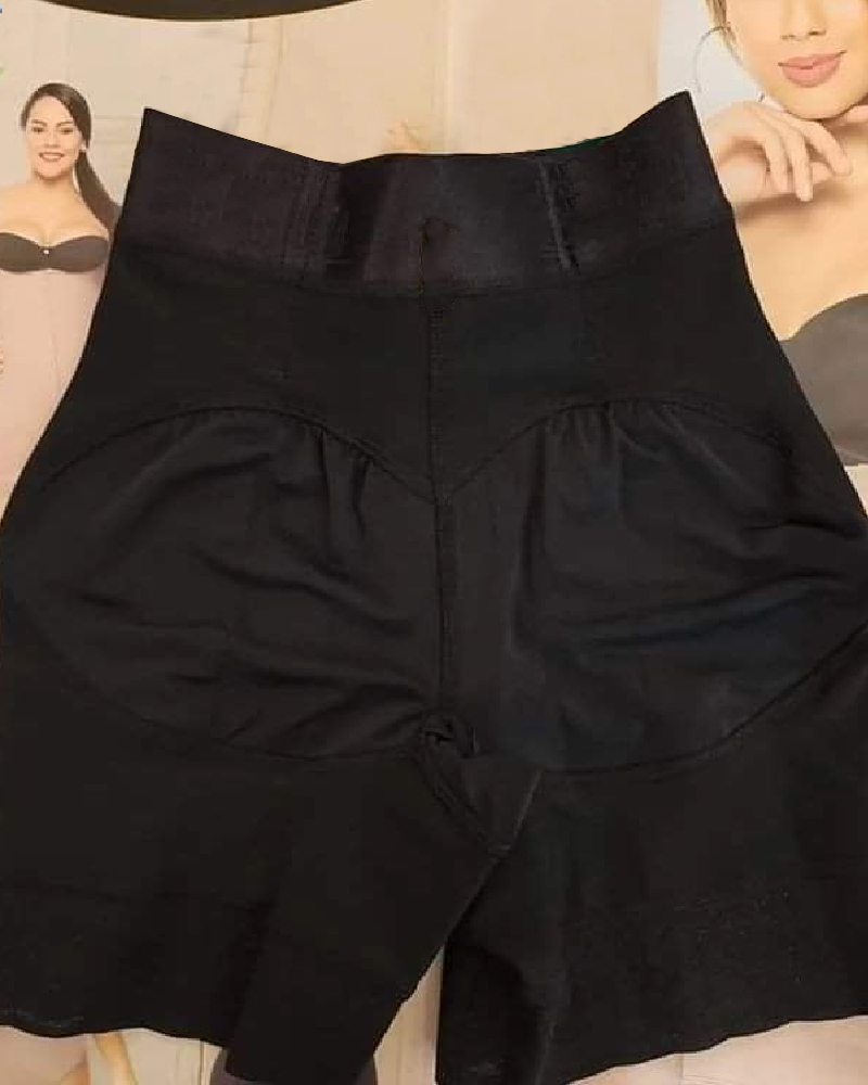 High Waist Side Zipper Butter Lifter Faja Shorts