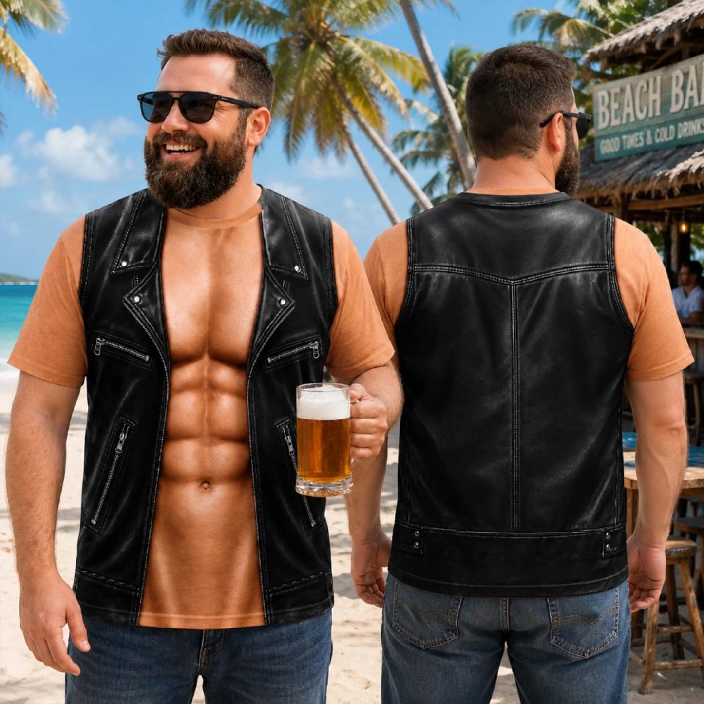 Custom Funny T-shirt - Personalized Gifts For Men - Beach Please