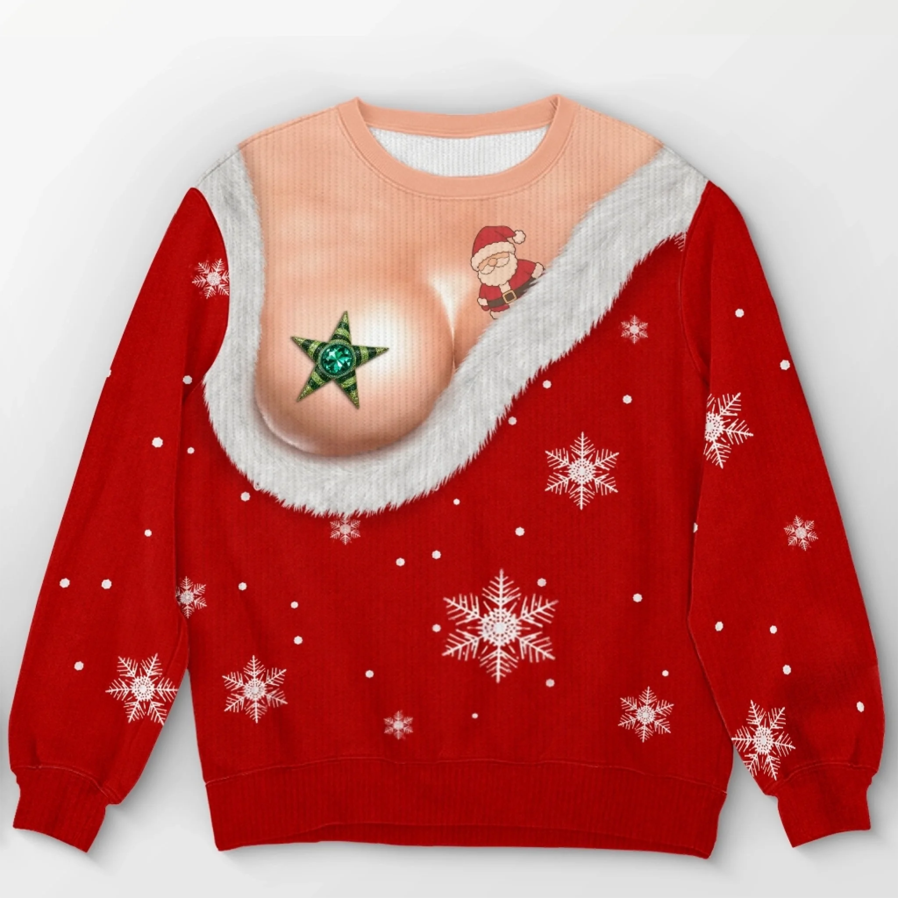 Custom Funny Ugly Sweatshirt - Personalized Christmas Birthday Gifts For Wife, Daughter, Besties, Sisters, Granddaughter, Grandma, Mom, Yourself - Tis The Season To Misbehave