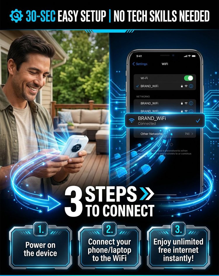 [Global Coverage, Free for Life] Boundless Portable Wi-Fi