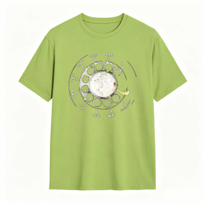 Vintage Rotary Phone Dial Pattern T-Shirt