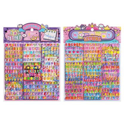 Kawaii Alphabet Puffy Sticker Set