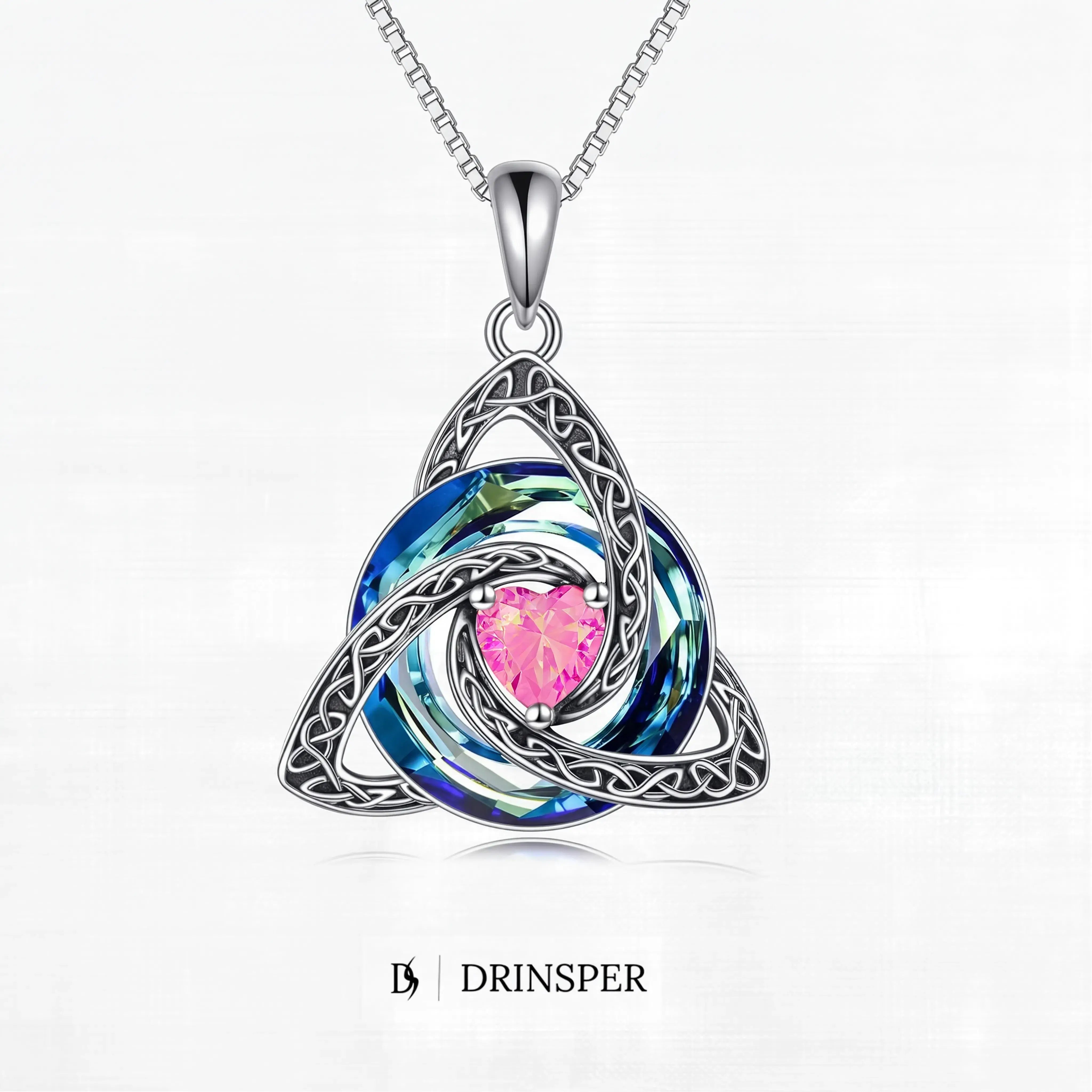 Birth month Trinity Knot necklace