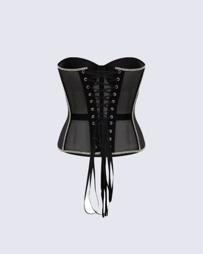 Rhinestone Mesh Sexy Restraint Belt