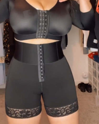 Tummy Shaping Firm Compression Short Shapewear With Hooks