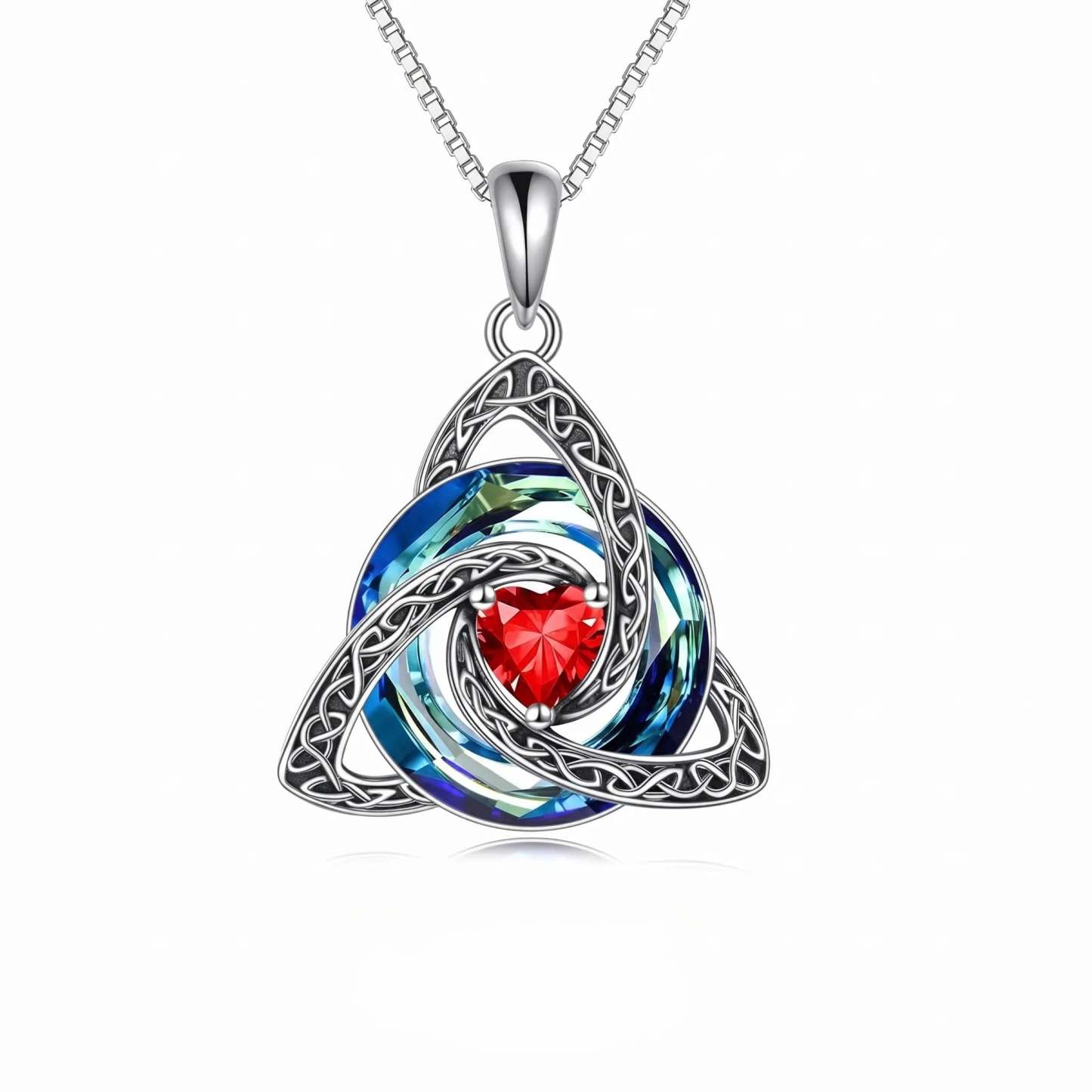 Celtic Birthstone Trinity Necklace A Symbol of Faith, Love & Forever