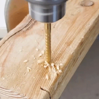 Serrated drill bit cutting demonstration