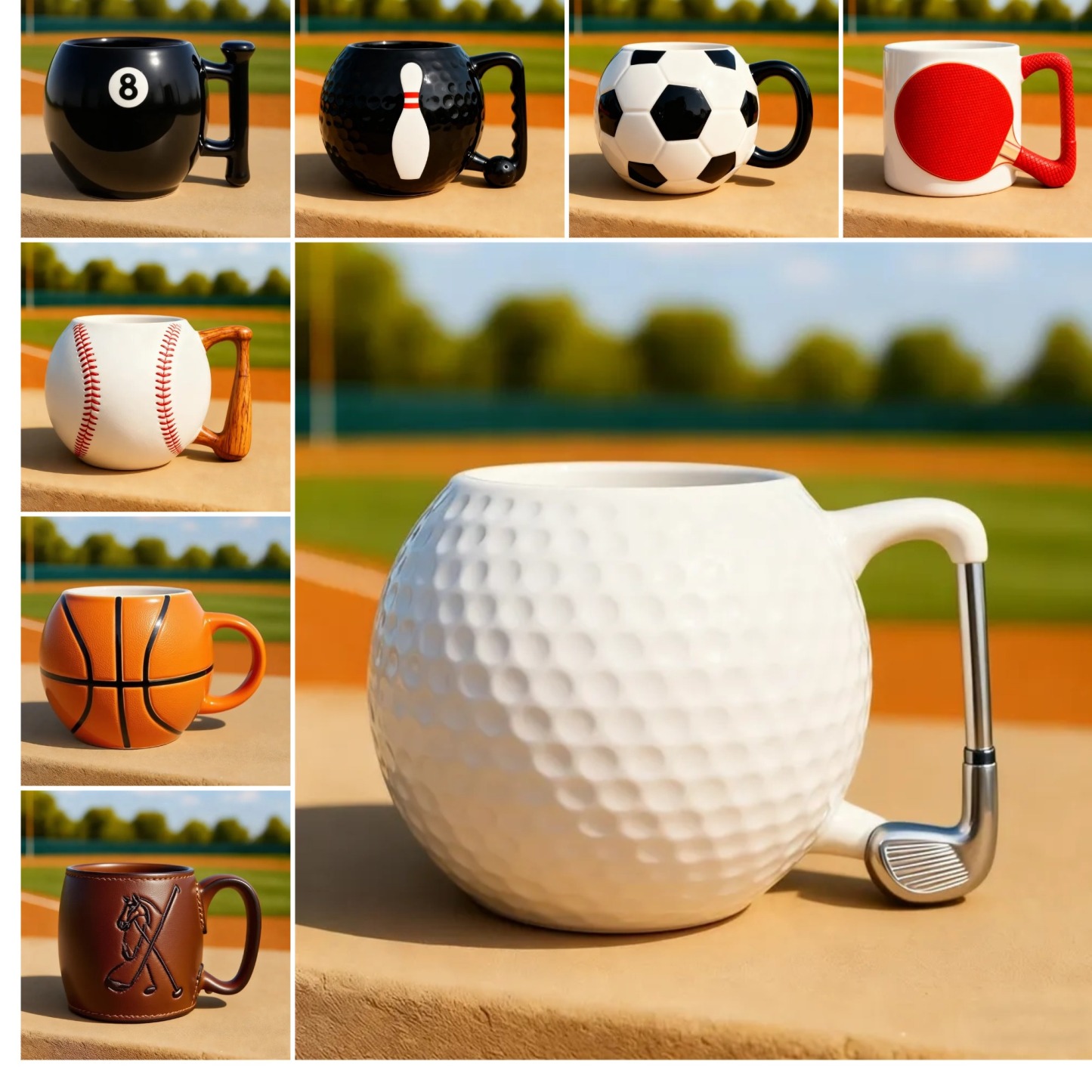 Sports Ball Ceramic Mug Collection