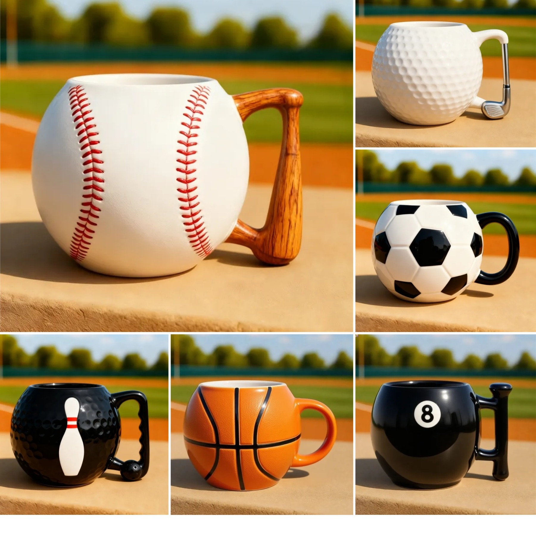 Sports Ball Ceramic Mug Collection