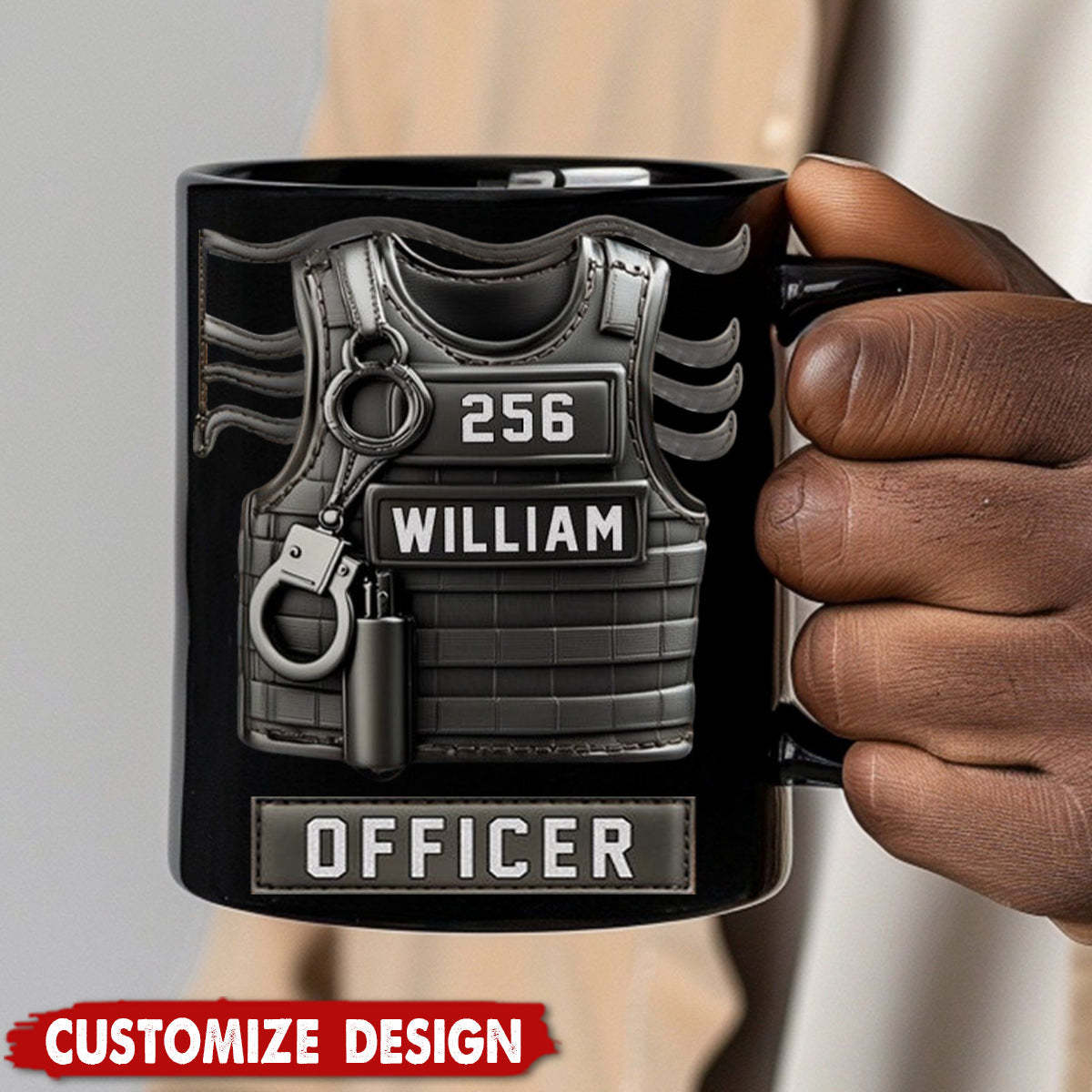 Serve And Protect - Personalized Police Officer Coffee Mug