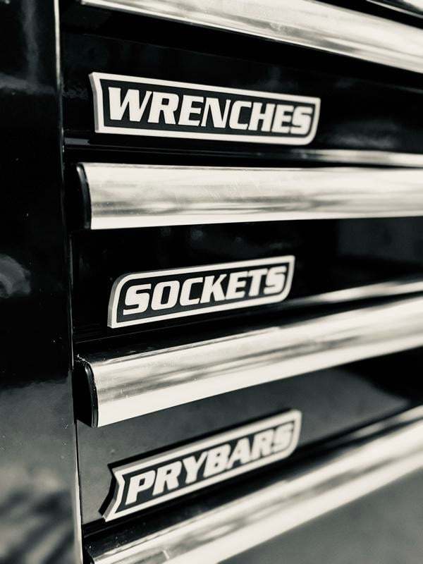 Custom Premium Magnetic Toolbox Labels for Tool Organization - 12 Pack