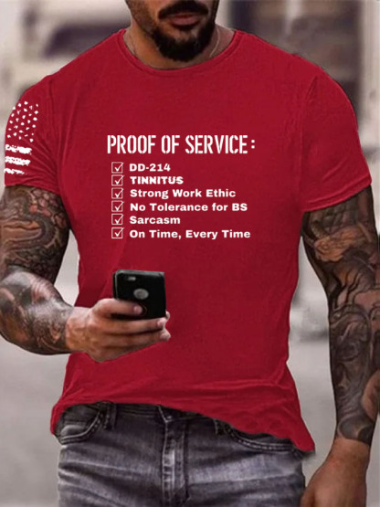 Proof Of Service Pattern100% Cotton T-Shirt