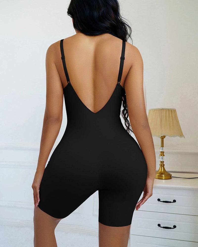 V Backless Shapewear Bodysuit - Wishe