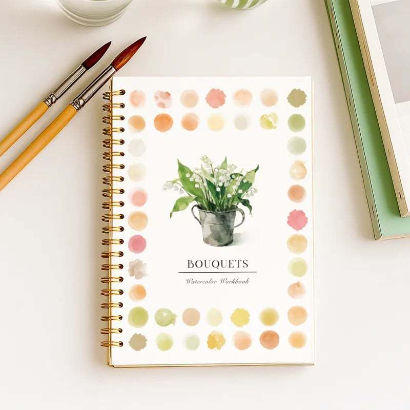 🔥LAST DAY SALE 60% OFF 🖼️Beginner-Friendly💕 Watercolor Workbook 🌱120 lb Recycled Paper - No Bleed Pages