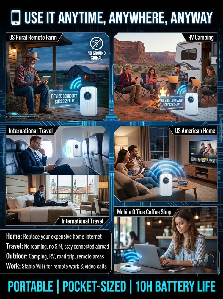 [Global Coverage, Free for Life] Boundless Portable Wi-Fi