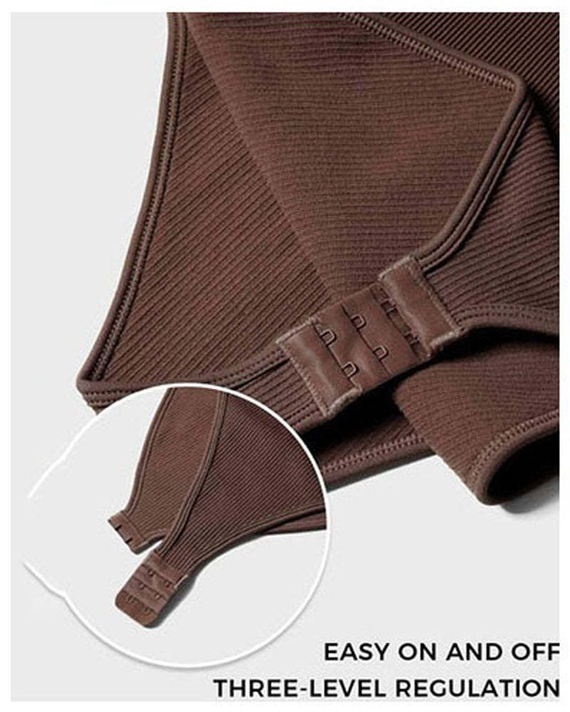 Women's Bodysuits Sexy Ribbed Square Neck Sleeveless Tank Tops Bodysuits