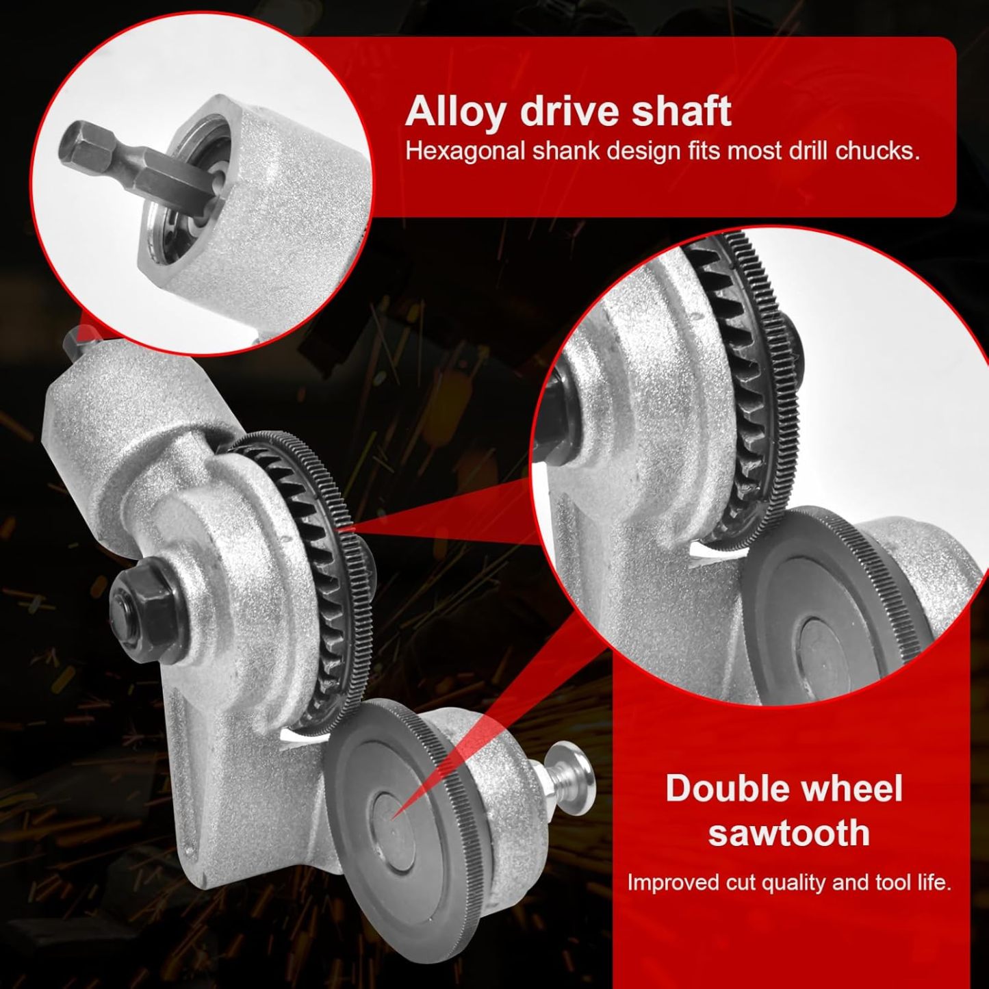 🔥Last Day 49% OFF -  Sheet Metal Cutter Drill Attachment 🛠️