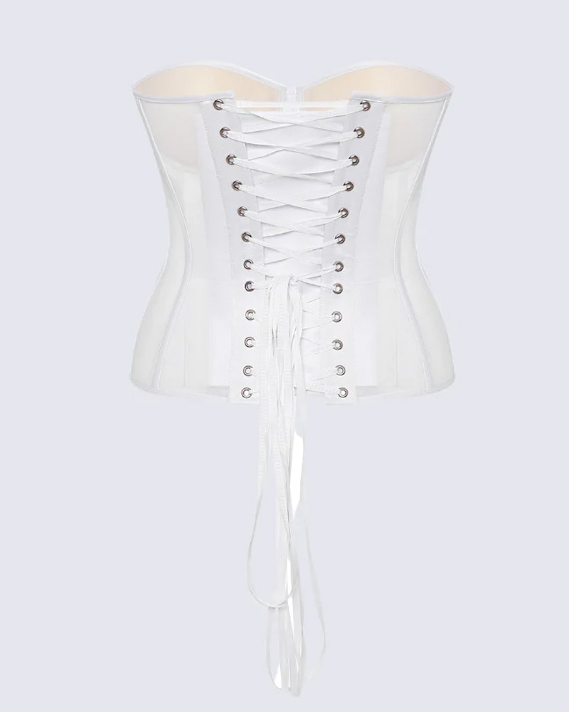 Breast-Covering Mesh Sexy Corset