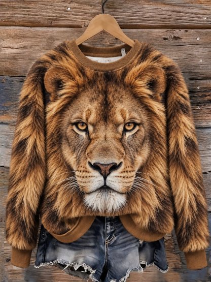 Women's Casual Animal Print Sweatshirt - Design 8